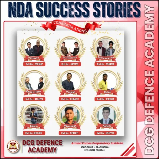 NDA selections board with achievers from DCG Defence Academy coaching