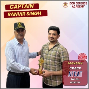 AFCAT coaching student awarded for success at DCG Defence Academy