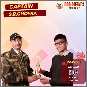 Rajveer cracked NDA at DCG Defence Academy, Roll No. 3401195
