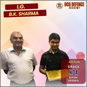 Arjun cleared NDA exam at DCG Defence Academy, Roll No. 0030876