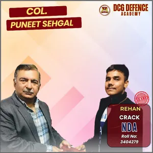 Rehan cracked NDA exam at DCG Defence Academy