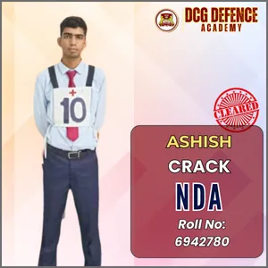 Ashish cleared NDA exam at DCG Defence Academy,