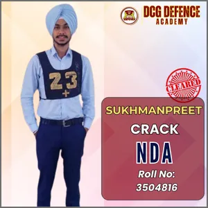 Sukhmanpreet cleared NDA exam at DCG Defence Academy